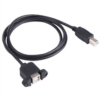 50cm USB B Male to USB B Female Printer Extension Cable Cord with Screw Holes
