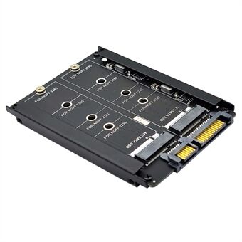 SA-031 Dual NGFF B+M Key M.2 SSD Card JBOD Raid0 Span Bridge to 2.5inch SATA Combo HDD Disk Drive Enclosure