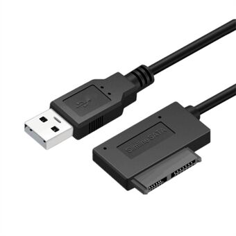 USB2.0 til SATA-kabel SSD-harddisk datakabel SATA 7-pin+6-pins Easy Drive-ledning SATA til USB2.0-adapter med 14 cm kabelunderstøttelse 480 Mbps transmission