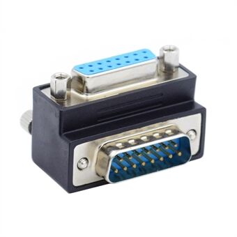 DB-003-UP DB-15PIN Down 90-Degree Angled Design Plug DSUB D-subminiature 15Pin Male to Female Connection Adapter
