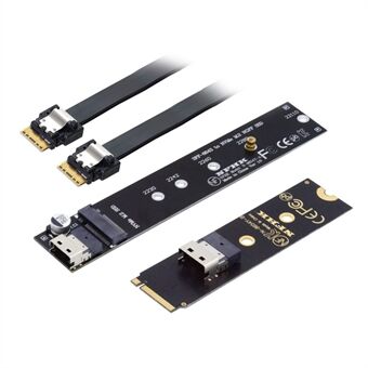 SA-040+SF-100-0.4M NVME M-key Male to Female Extension Cable Connector for Mainboard SSD