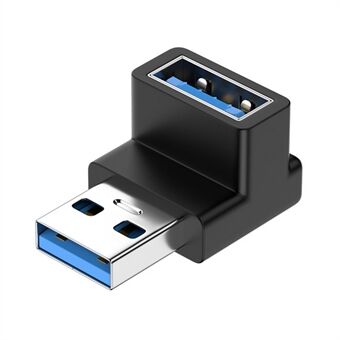 U3-018-UP 10Gbps High Speed USB3.0 Male to Female Converter 90 Degrees Elbow Adapter