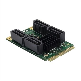 Mini PCI-E 88SE9215 4-ports SATA 6G udvidelseskort SATA-3 harddiskkonverteringsadapterkort