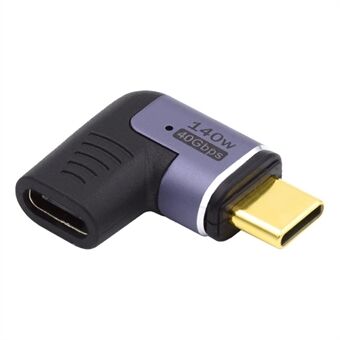 UC-062-RI 40Gbps USB4 Magnetic Type C Male to Female Left Right Angled 140W Power Data 8K Video Adapter for Laptop Phone
