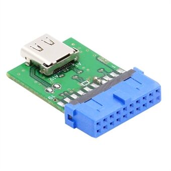 UC-141-TC003 Single Port Type-C 3.1 Female to USB 3.0 Motherboard 19Pin 20Pin Adapter PCBA 5Gbps