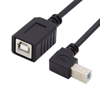 U2-068-DN 20cm Down Angled Printer Cable USB 2.0 Type-B Male to Female Extension Cord