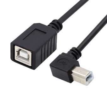 U2-068-RI 20cm USB 2.0 Type-B Male to Female Cable Printer Extension Cord with Right Angled Head