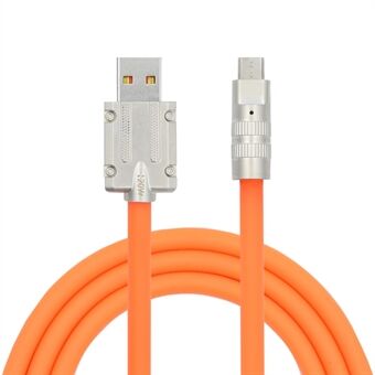 U2-089-OR-1.0M USB-A to Micro USB Cable Liquid Silicone USB2.0 480Mbps Data Cord for Laptop Tablet Phone
