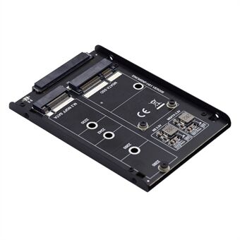 SA-060 Dual MSATA NGFF B+M SSD Card JBOD Raid 0 Span Bridge to 2.5inch SATA Combo HDD Disk Drive Enclosure