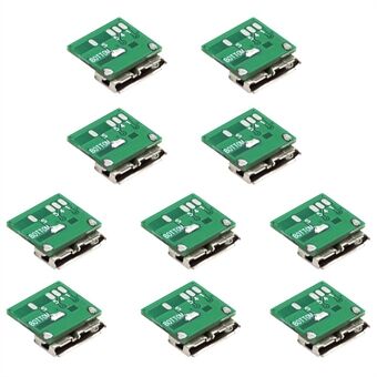 CN-007 10 stk. Micro USB 3.0 10-pin hunstikkontakt Adapter Board Mount SMT Type med PCB