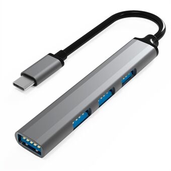 U4-C USB C Hub 3xUSB 3.0+USB 2.0 Konverter Bærbar Dataoverførsel Type C Hub Adapter Gælder for bærbar pc/laptop/ Flash /mobil HDD/mus