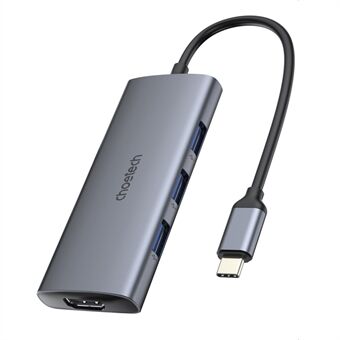 CHOETECH HUB-M19 7-i-1 USB-C til HD + 3 USB3.0 + Type-C + TF / SD Slot Adapter USB Hub til bærbar tablet-telefon