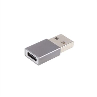 USB Type-C Female to USB Male Adapter Converter for Laptop Charger Power Bank - Grey