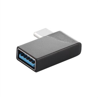 Portable Right Angle USB-C Male to USB-A Female Converter OTG Adapter
