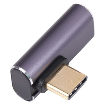 Elbow Type-C Male to Type-C Female USB4.0 40Gbps Data Transmission Converter Aluminum Alloy Charging Adapter