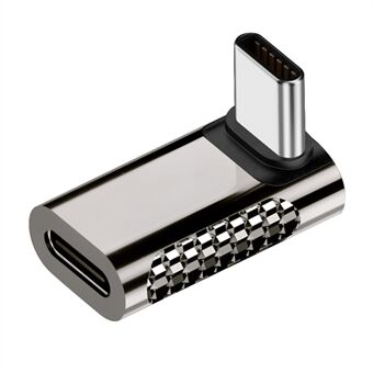 100W Type-C Male to Type-C Female Adaptor 20Gbps Zinc Alloy Angled USB-C Converter
