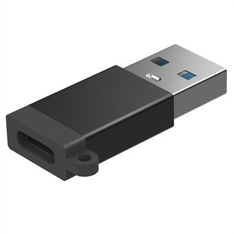 5311T 5Gbps Transmission USB to Type-C Converter Aluminum Alloy Mini Adapter - Black