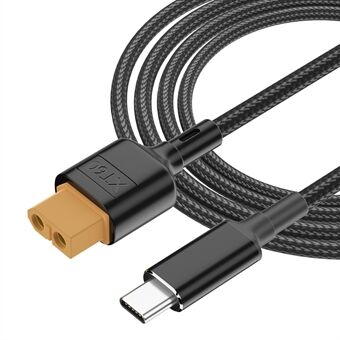 100CM USB-C to XT60 Adapter Cable Type-C to XT60 Charging Cord Supports PD 100W 20V / 5A Fast Charge