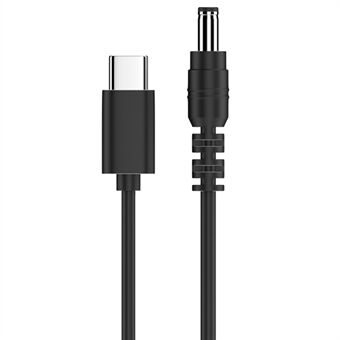 15V USB-C til DC 5,5x2,1mm Power Jack Adapter Kabel Type-C forlænger Ladekabel Ladeledning