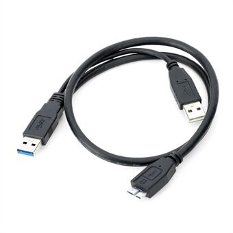 U3-029 USB 3.0 A han til mikro B han Y splitter adapterkabel til mobil HDD