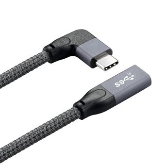 1m 100W PD 5A Elbow Extension Cable USB3.1 Gen 2 Type-C 4K 60Hz 10Gbps Cord for Macbook ASUS HP Laptop