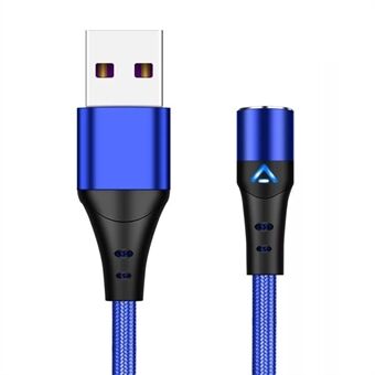 1m Magnetic Adsorption Nylon Braided 5A Fast Charging Cable USB Data Cord with LED Indicator (No Magnetic Adapter)