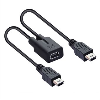 U2-069-TC004 Mini USB 2.0 Female DC 5V to Dual Mini USB 5Pin Male Splitter Extension Charge Cable