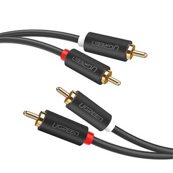 UGREEN 1m RCA Cable 2RCA to 2 RCA Male to Male Audio Cable for Home Theater DVD TV Amplifier CD Soundbox