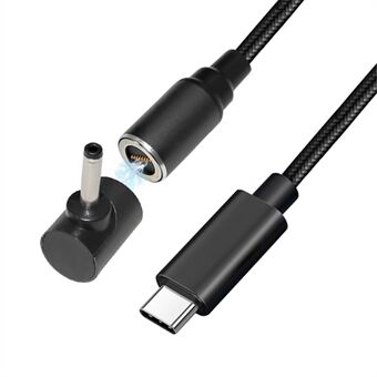 USB-C til 3,0x1,1 mm til Acer/Asus/LG/ Samsung bærbar, 1,8m PD 100W hurtigopladning notebookadapter Metal 8-bens stik Magnetisk Absorption Bøjningsresistent DC-kabel