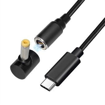 USB-C til 4,8 x 1,7 mm til Dell/HP bærbar, 1,8 m 100 W magnetisk absorption notebook-adapter Hurtigopladning DC-kabel