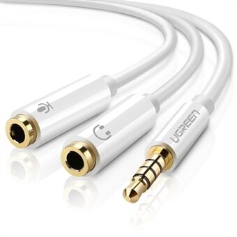 UGREEN 30620 Headphone Microphone Splitter 3.5mm Male to Dual Female Adapter AUX Cable for PCs/Laptops/Smartphones