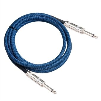TC048BL 10m Dual Straight Head 6.35mm Male to Male 22AWG Audio Cable Speaker Electric Guitar Sound Card Microphone AUX Line