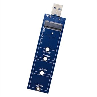 Aluminiumslegering NGFF M.2 SSD til USB3.0 Adapter Kortlæser B-nøgle SATA Protocol til USB3.0 Converter Support 5 Gbps højhastighedstransmission