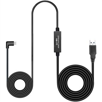 For Oculus Quest VR Link Cable Right Angle Type-C 3A Fast Charge Data Cord, 5m/16.5ft