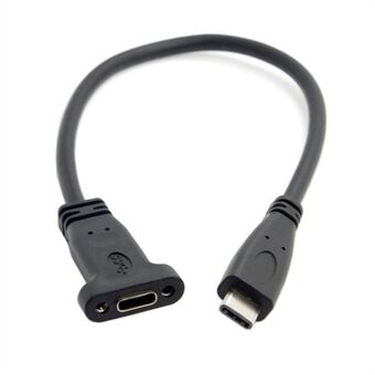 USB-C USB 3.1 Type C Male to Female Extension Data Cable with Panel Mount Screw Hole