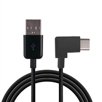 CY 90 grader retvinklet USB 3.1 Type C han til USB 2.0 han kabel til tablet og mobiltelefon 2m