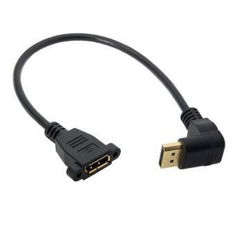 0.3M CY DP-015-DN DisplayPort Male to Female 90 Degree Up Angled Extension Cable