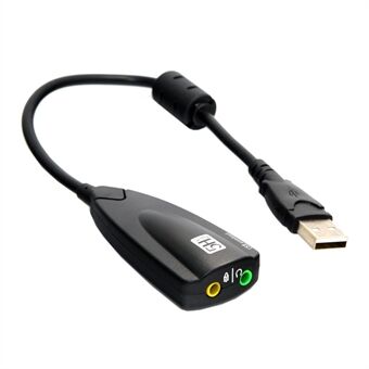 USB 2.0 Virtual 5.1 Channel 3D Audio Sound Card Controller Adapter Converter