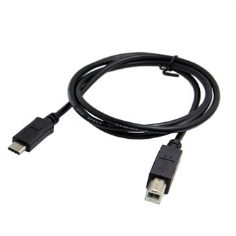 USB-C USB 3.1 Type C Male Connector to USB 2.0 B Type Male Data Cable for Cell Phone & Macbook & Laptop