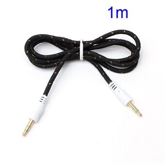 Woven 3.5mm Male to Male Stereo Aux Audio Cable for PC iPhone MP3 MP4