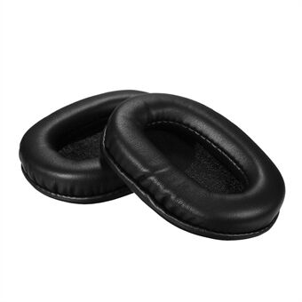 Replacement Protein Leather Memory Foam Ear Pad Cushion for Audio-technica ATH-M40x M50 M50S M20 M30 M40 ATH-SX1 Headphone - Black