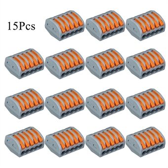 15Pcs Flame Retardant Cable Box Set Safe Universal Fast Electric Wire Connectors Kit Quick Install Terminals
