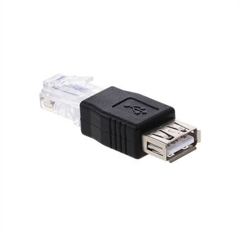 Letvægts Bærbar USB til RJ45-adapter USB2.0 Hun til Ethernet RJ45-hanstikadapterstik
