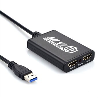 USB to HD Adapter 1080P HD Multiple Displays Sync Output Audio Video 3.5mm Cable