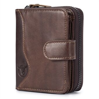 BULLCAPTAIN 033 RFID-blokerende tegnebog Billfold Top-lags Kohud Læder Card Bag Pouch (lodret stil)