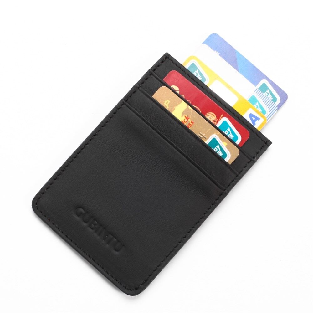 plus Interesse browser GUBINTU G111 Anti-tyveri RFID-beskyttet ægte læder kreditkort penge ID  lommeholder