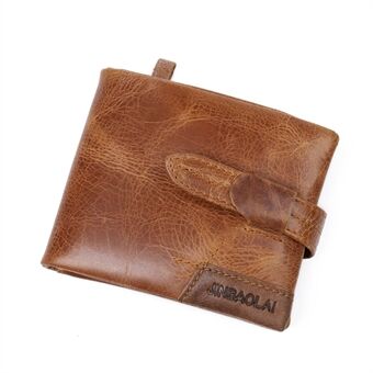 Vintage Style Tri-fold ægte læder pung mænd tegnebog
