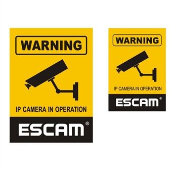2 stk videoovervågning sikkerhedsovervågning advarselsmærkater