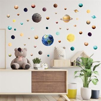 N1138 Cosmic Planets Wall Stickers Home Decor Decals DIY PVC tapeter til Kids børneværelse børneværelse (ingen EN71 certificering)