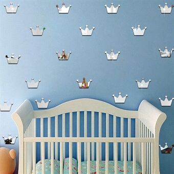 JM260 15 stk./sæt Pigeværelsesindretningsmærkater Princess Little Crown vægklistermærker til børneværelse, babyværelse (ingen EN71-certificering)